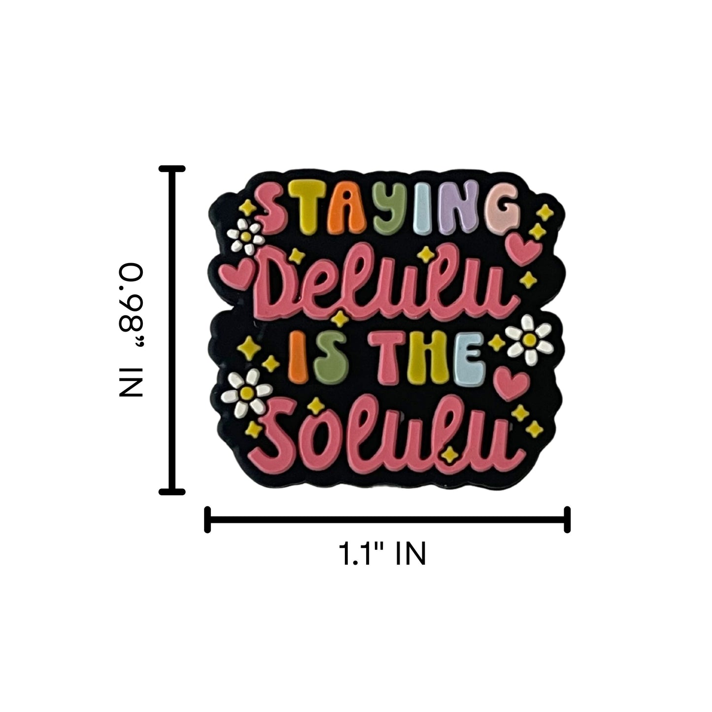 Staying Delulu is The Solulu Silicone Focal Bead 12pk