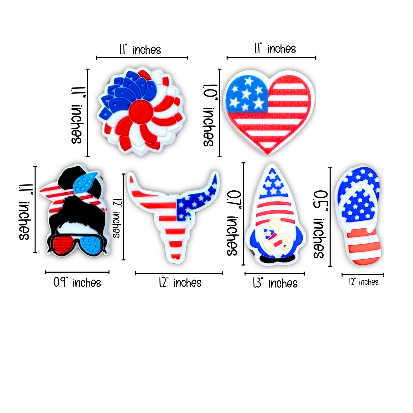 American Silicone Focal Bead Set | 12 Pack