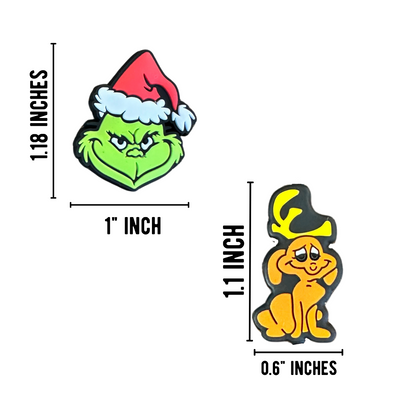 Grinch Silicone Focal Beads | 12 Mixed Pack