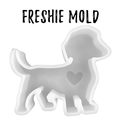 Dachshund With Heart Silicone Mold