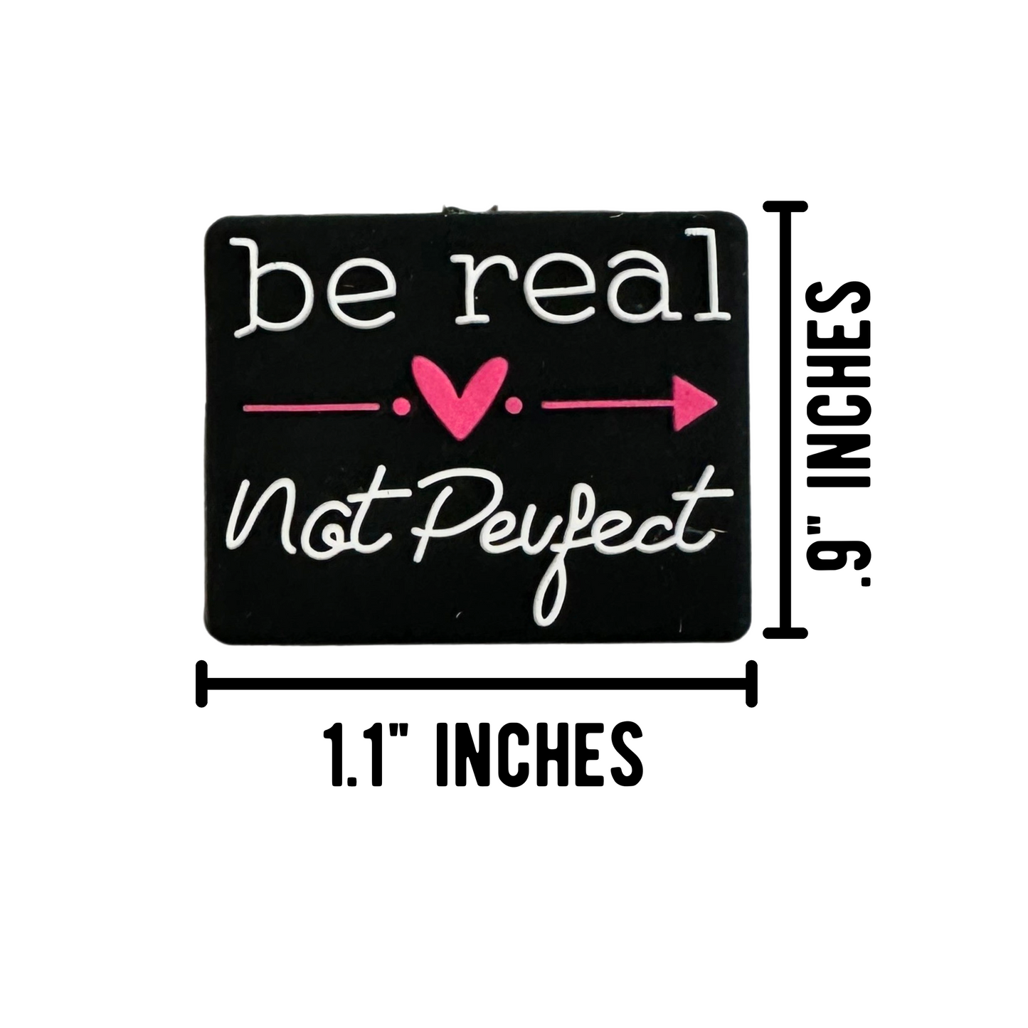 Be Real Not Perfect Silicone Focal Bead | 12 Pack