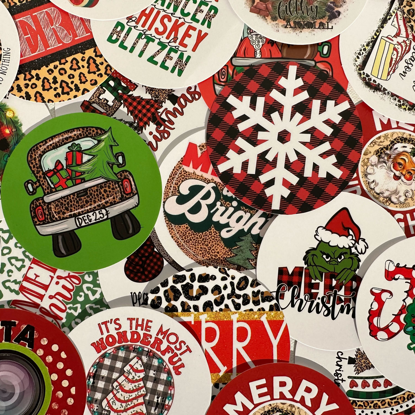 Christmas Round CardStock| 32 pk  mixed