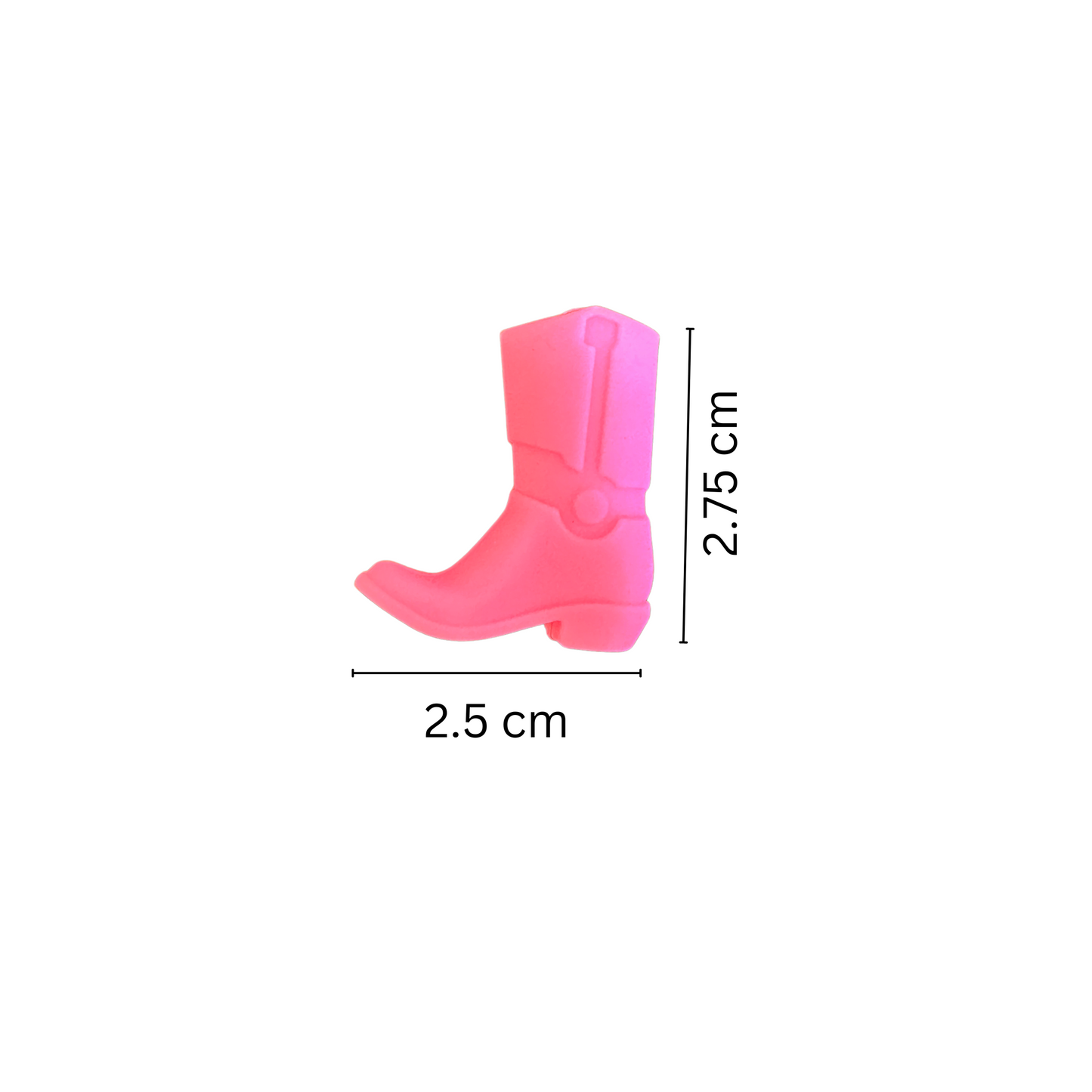 Pink Cowboy Boots Silicone Bead| 12 pk