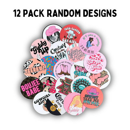 Cowgirl Cardstock Cutouts Rounds | 12 pk