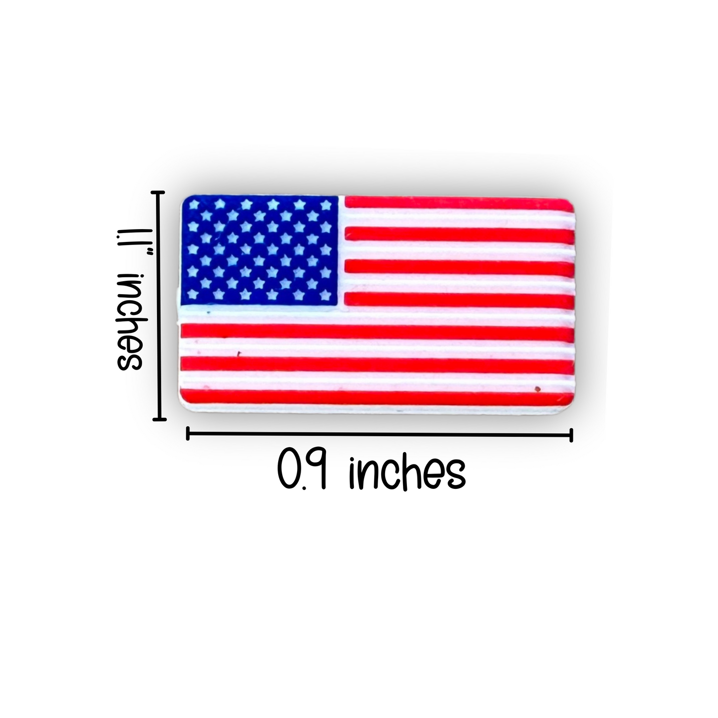 American Flag Silicone Focal Bead Set | 12 Pack