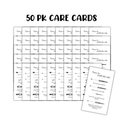 How To Bead Your Pen with Focal Beads and Refill the Ink Instruction Cards Cards 400pk 2x3.5” For DIY Beadable Pen Crafters Sellers Packaging
