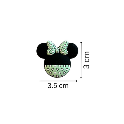 Mouse Ears Assorted Colors Focal Beads Silicone | 12 pk