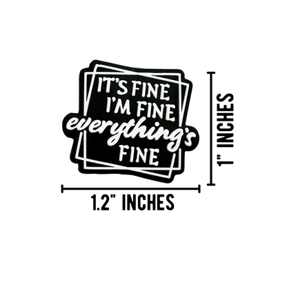 It’s Fine I’m Fine Silicone Focal Bead | 12 Pack