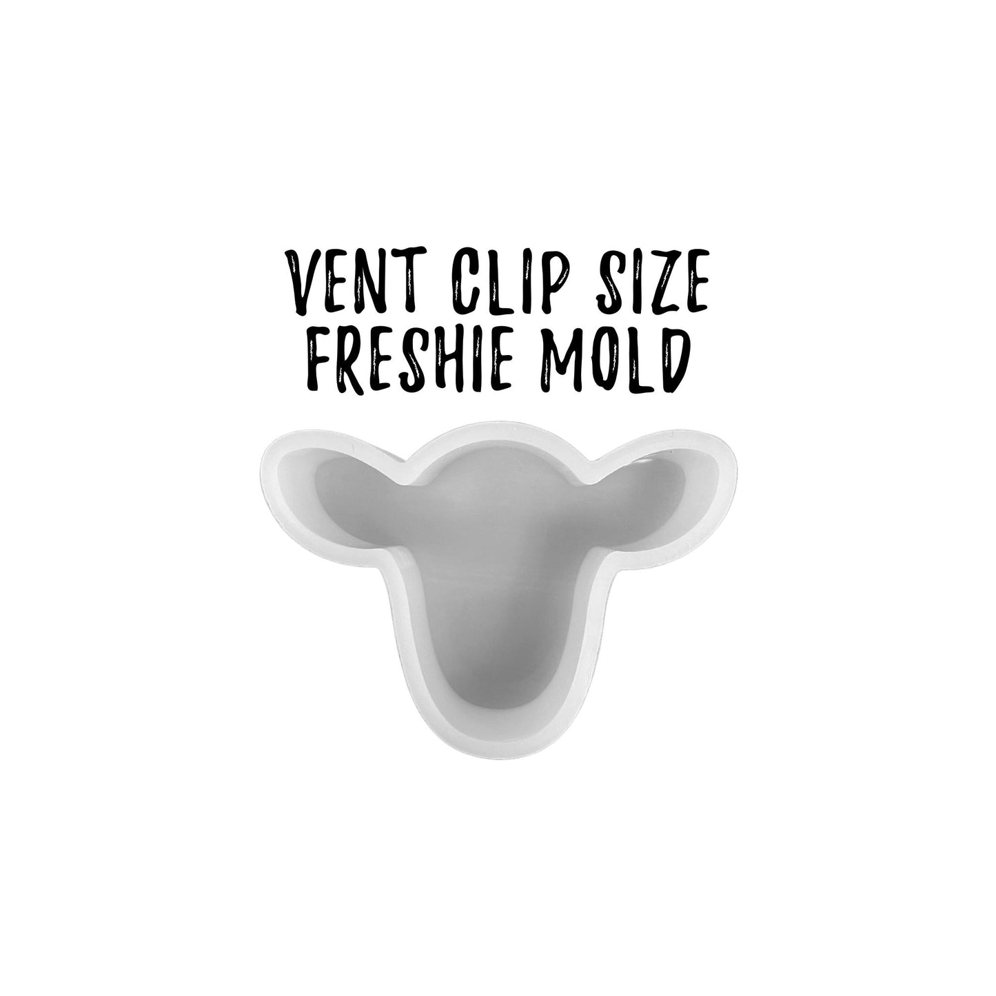 Cow Head Silicone Mold-  Vent Clip Size