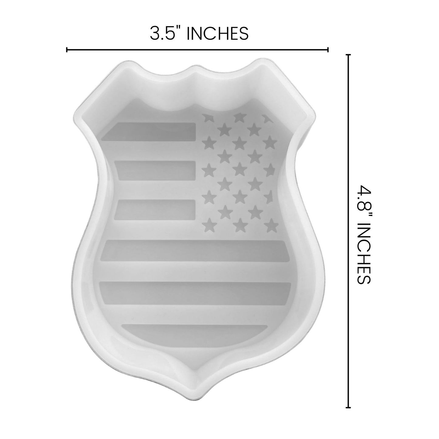 Police Badge with American Flag Silicone Mold