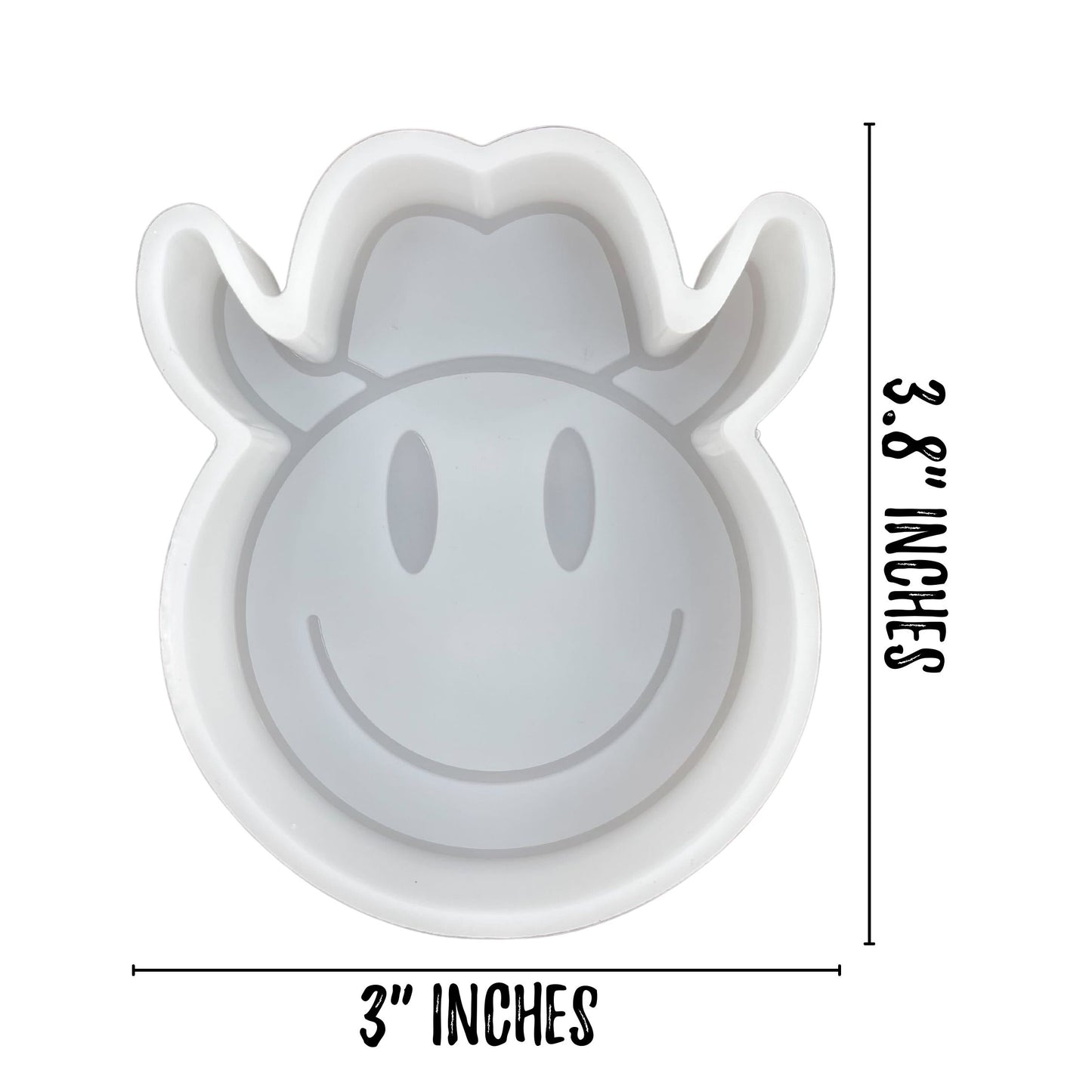 Cowboy Hat Smiley Face  Silicone Mold