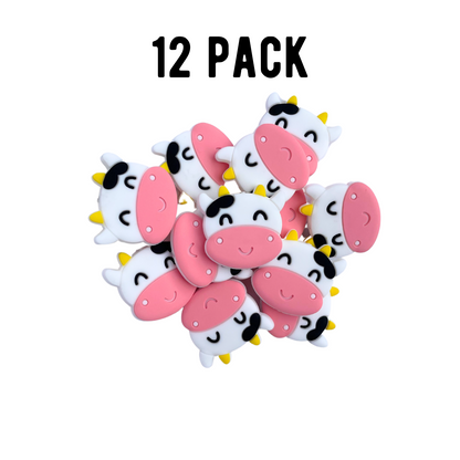 Dairy Cow Silicone Bead | 12 pk