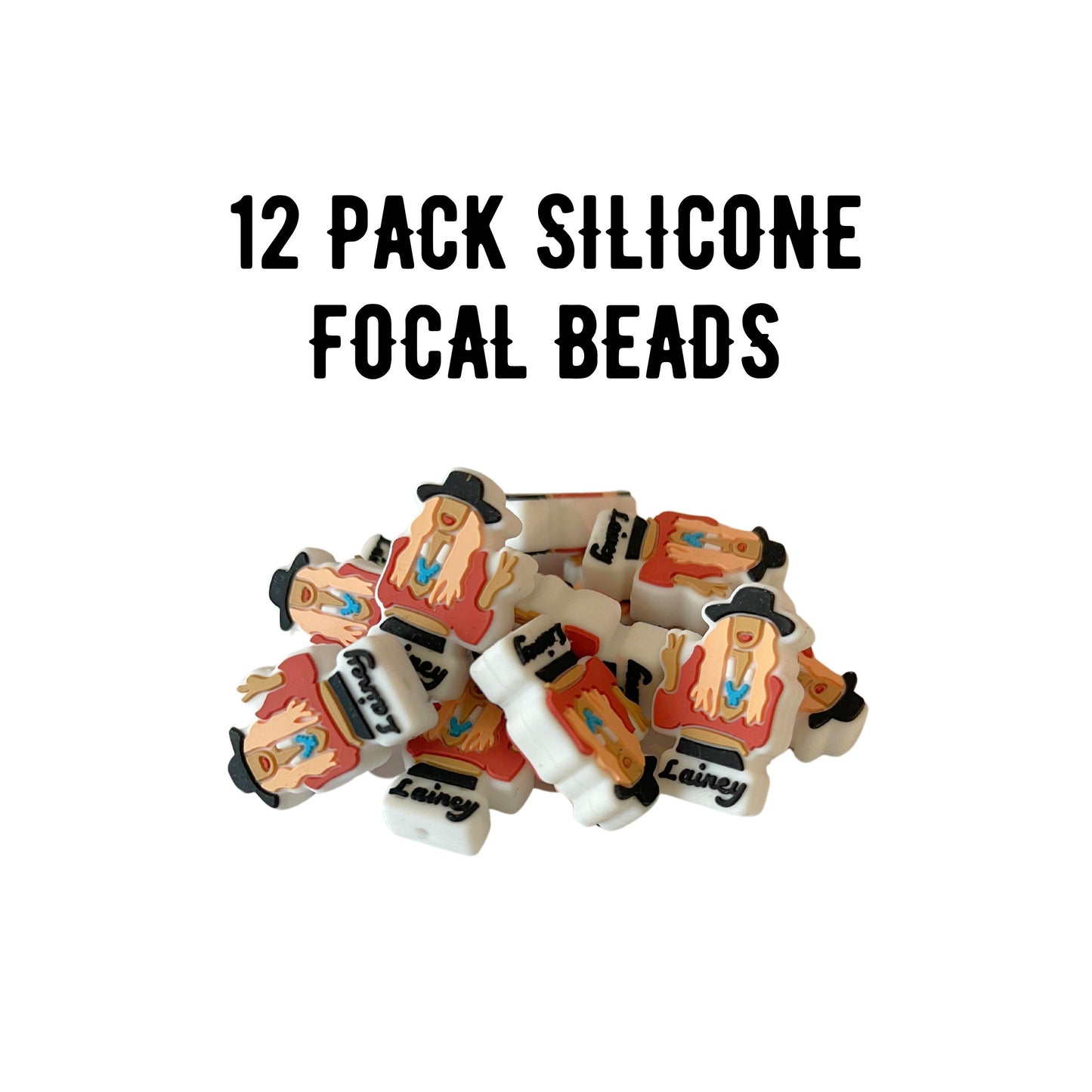 Country Singer Wilson Silicone Focal Beads 12pk