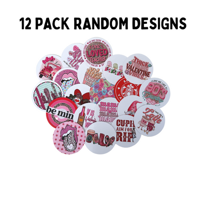 Valentine’s Day Round Cardstock Cut Out Circles | 12 pk mixed