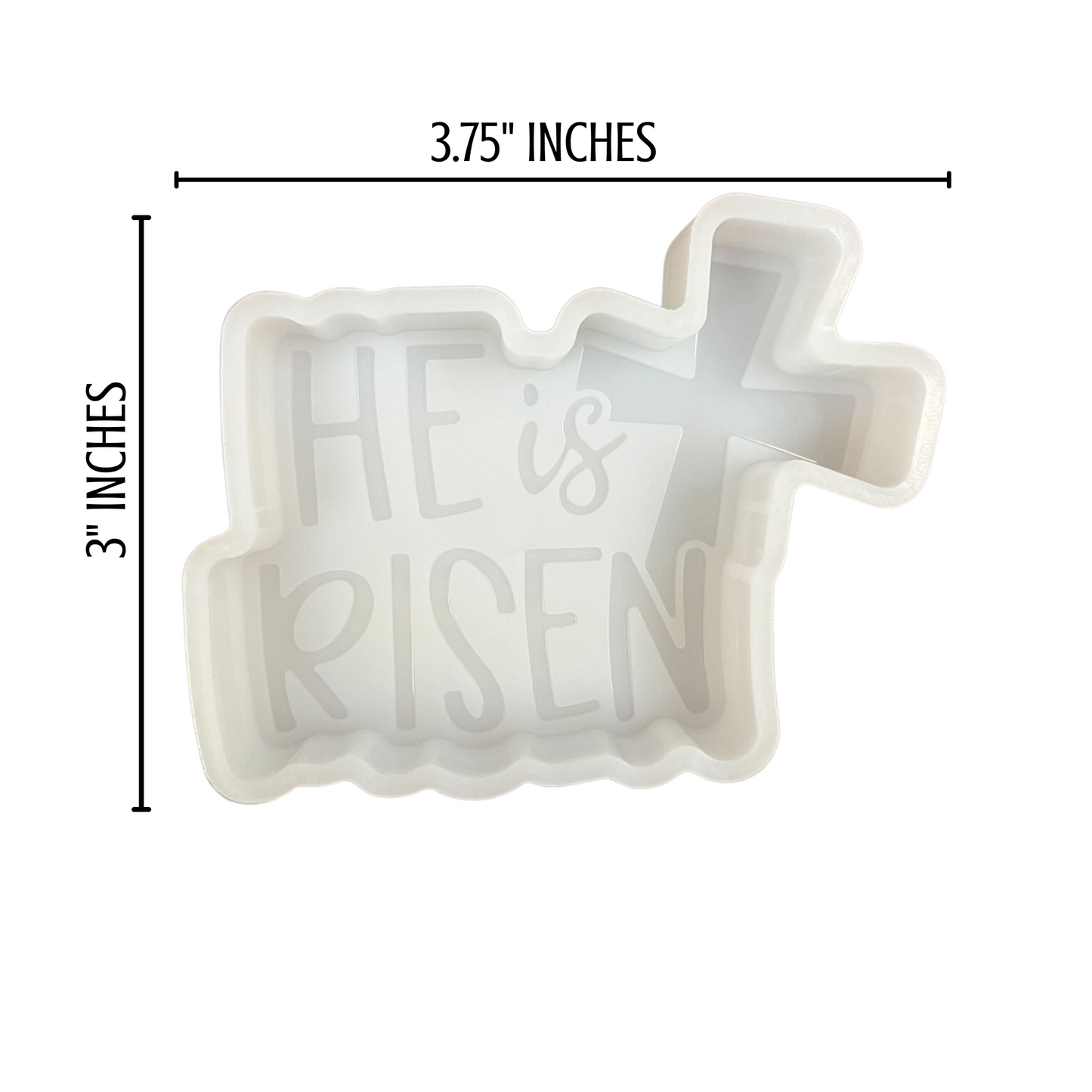 He is Risen with Cross Silicone Mold