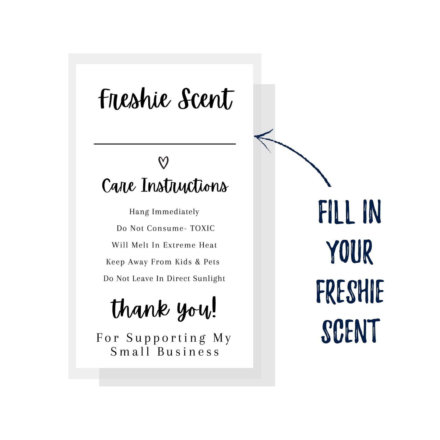 Freshie Label Stickers 2x3.5\" inches Stickers | White Background Design