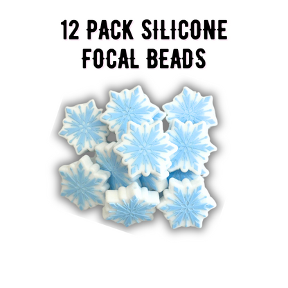 Snowflake Silicone Focal Bead | 12 Pack
