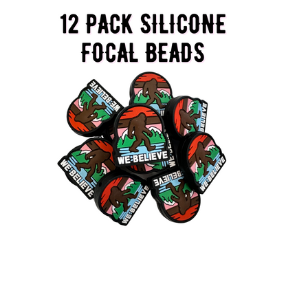 Big Foot Sasquatch Silicone Focal Beads | 12 Pack