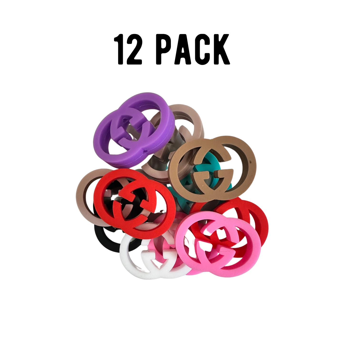 Luxury Boujee Brand G Focal Beads Silicone | 12 pk