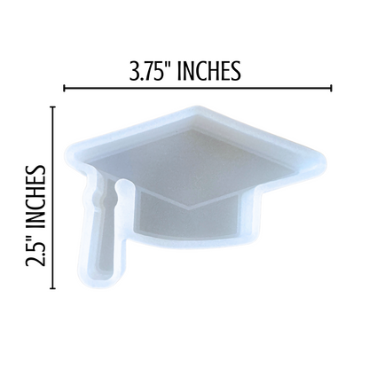 Graduation Cap Freshie Silicone Mold 2.5 x 3.75 x 0.8”