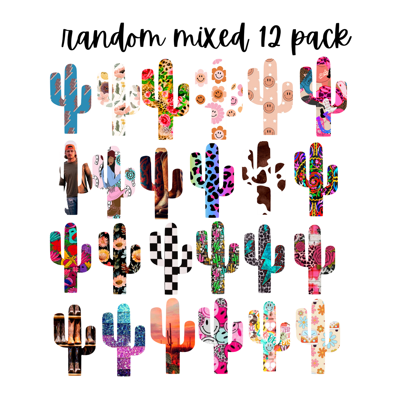 Cactus Freshie Cardstock Cutouts | 24 pk Mixed Pack