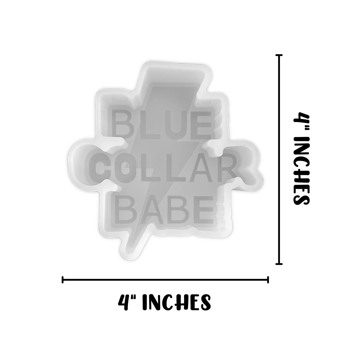 Blue Collar Babe Lightning Bolt Silicone Freshie Mold