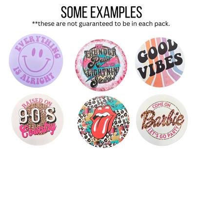 Cute Trendy Cardstock Cutouts Rounds 2” inch Mix Designs | 32 pk