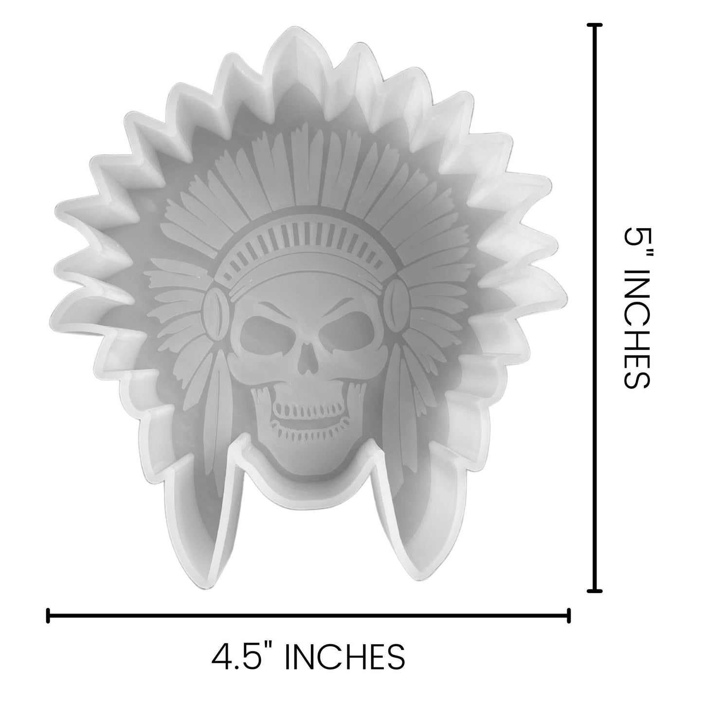 Native American Headdress Skull Silicone Mold