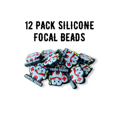 Dental Squad Tooth Silicone Focal Bead 12pk