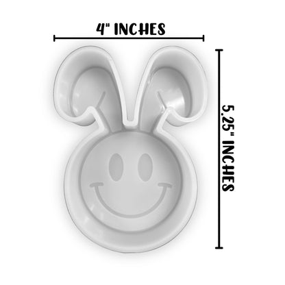 Easter Bunny Ears Smiley Face  Silicone Mold