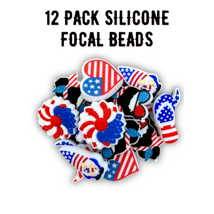 American Silicone Focal Bead Set | 12 Pack