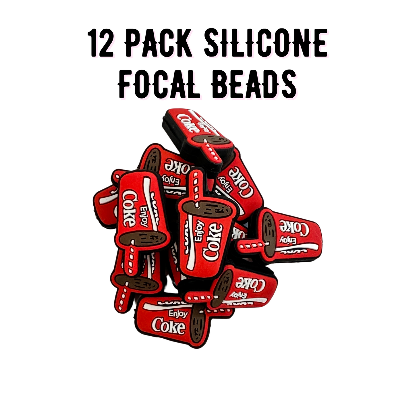 Pop Soda Silicone Focal Bead | 12 Pack