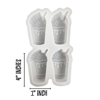 Frappuccino Coffee Whipped Cream Drip Straw Silicone Mold -Vent Clip