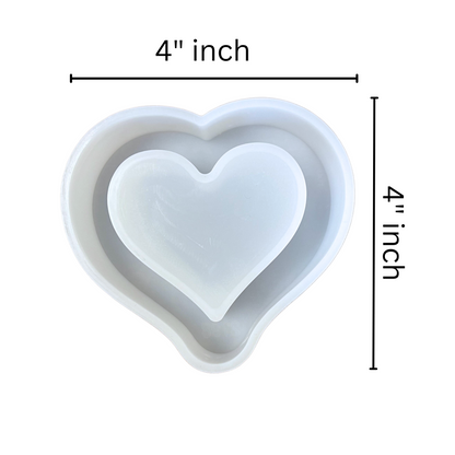Heart Outline Hollow Empty Center Ring Silicone Mold