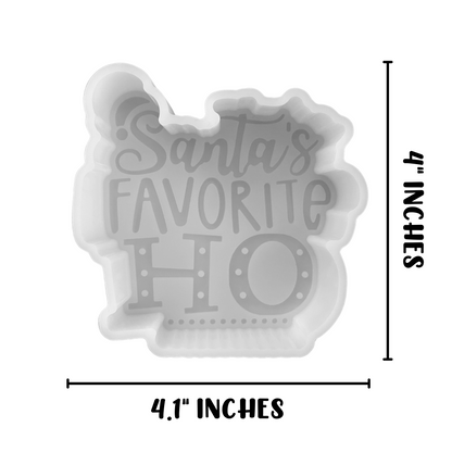 Santa’s Favorite Ho Inappropriate Christmas Silicone Mold