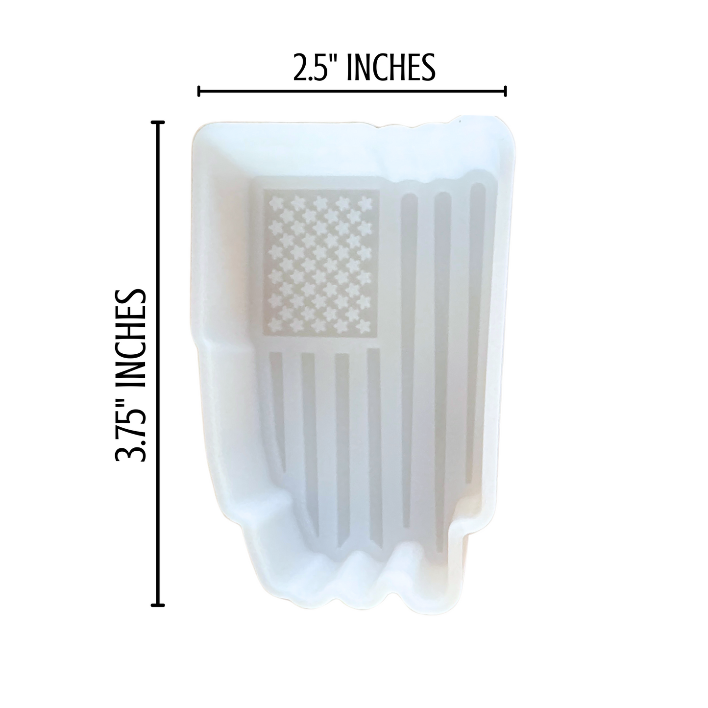 Distressed American Flag Freshie Silicone Mold 2.5 x 3.75 x 0.8”