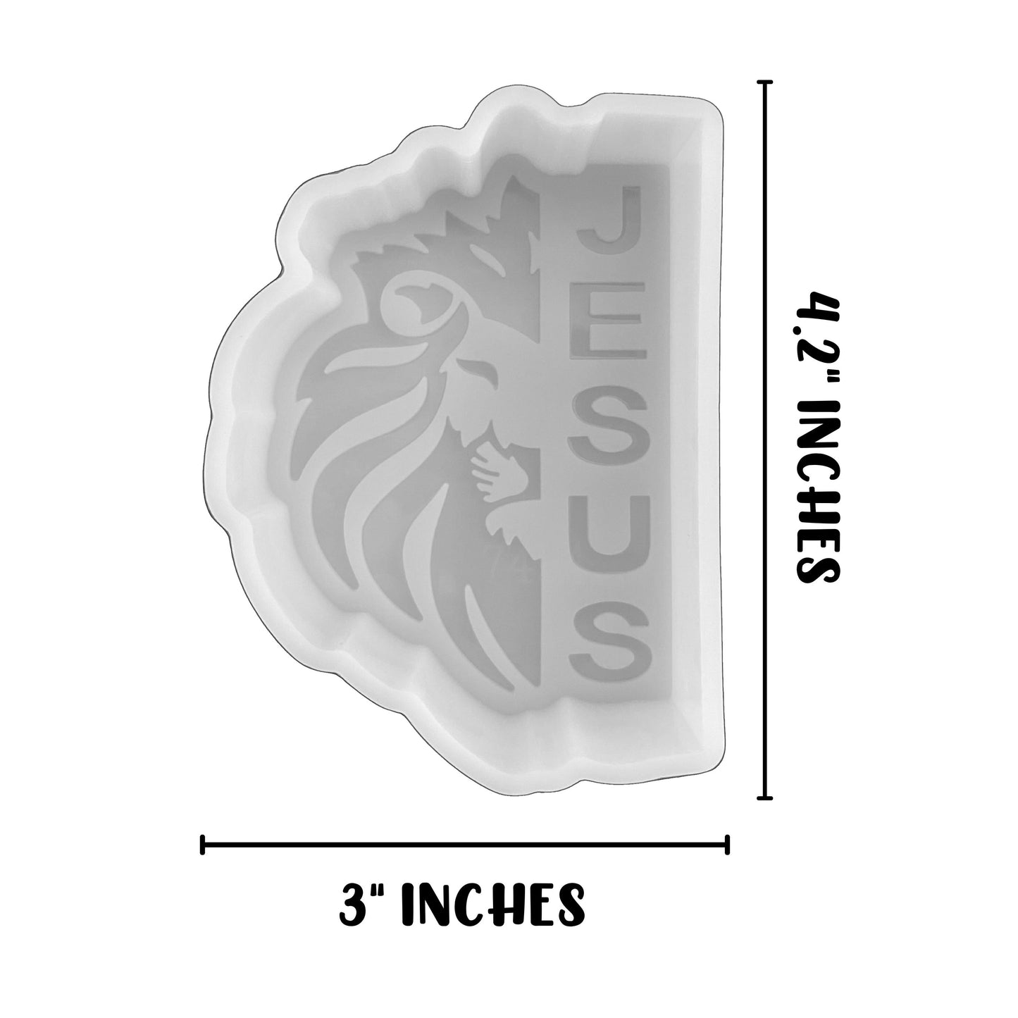 Jesus of Judah Lion Silicone Freshie Mold 4.2x3x0.8”