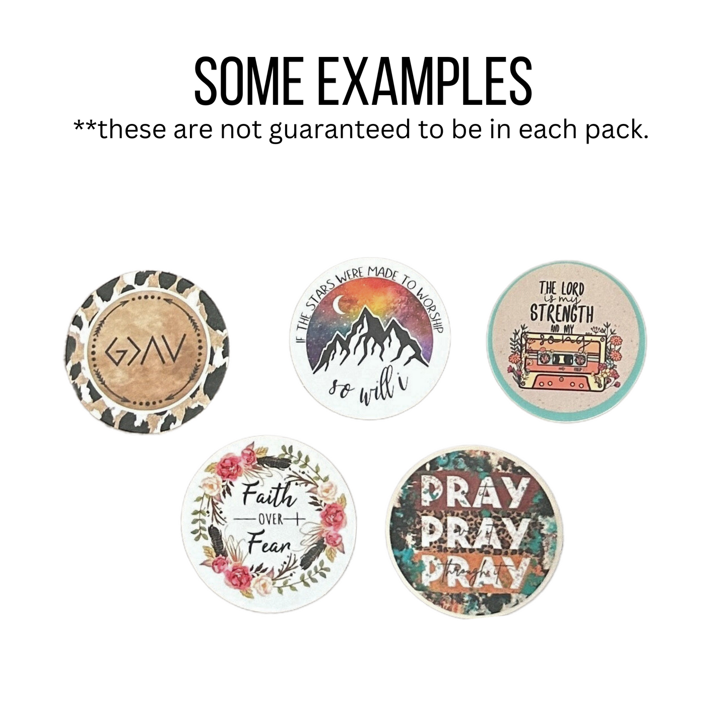 Religious Christian  Cardstock Cutouts Rounds Mix | 32 pk