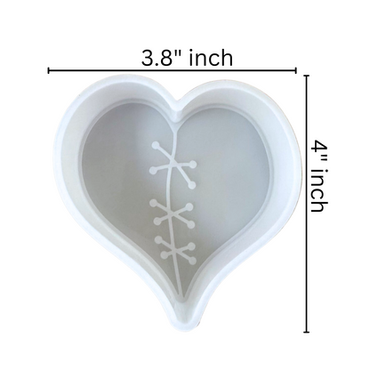 Heart with Stitches Valentines Day Silicone Mold