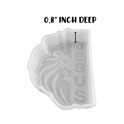 Jesus of Judah Lion Silicone Freshie Mold 4.2x3x0.8”