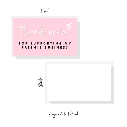 Thank You for Supporting My Freshie Business Cards | 2x3.5" inches Business Card