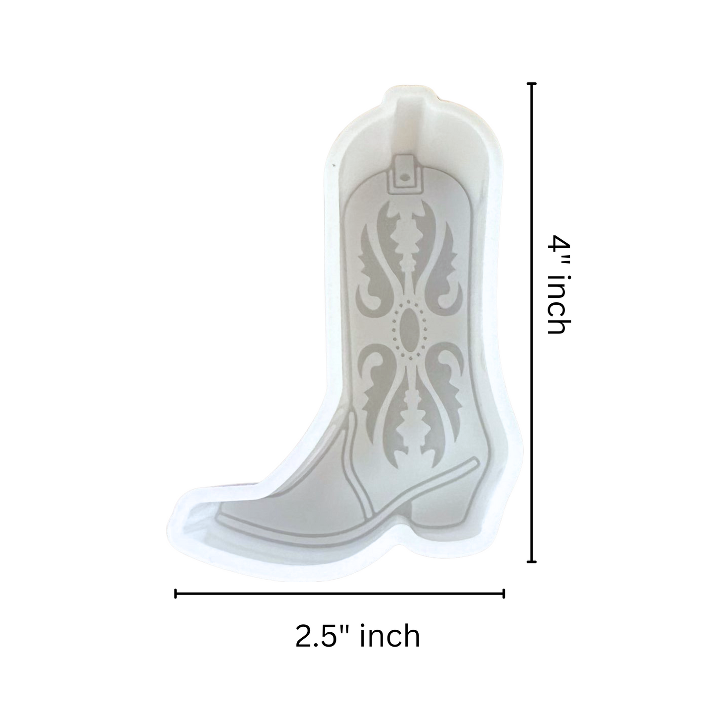Cowboy Boot with Embroidery Detail Silicone Mold