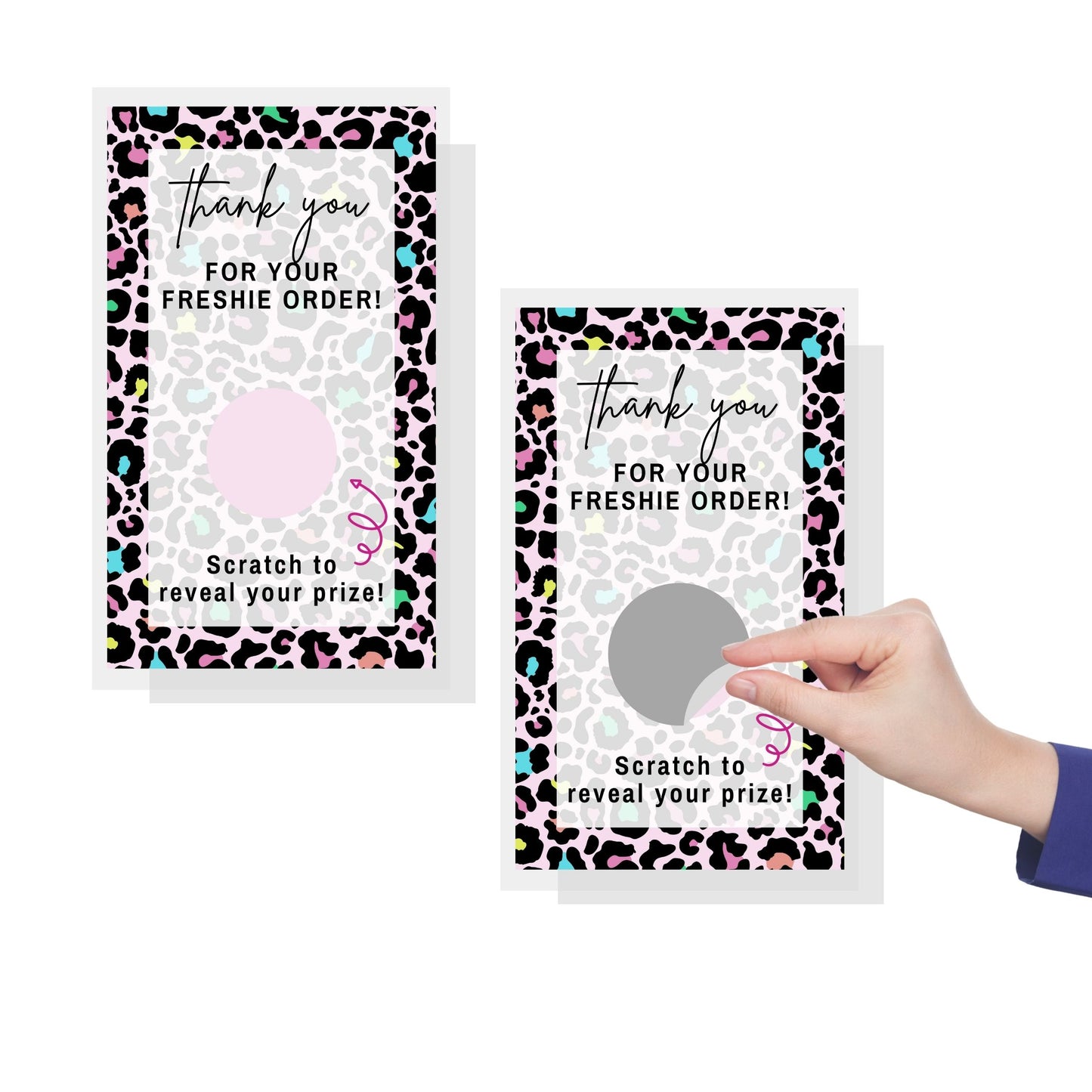 Freshies DIY Scratch Off Discount Card | 30 Pack | 2 x 3.5" inches Business Sized Card
