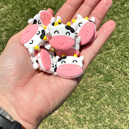 Dairy Cow Silicone Bead | 12 pk