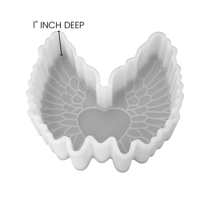 Heart with Angel Wings  Silicone Mold