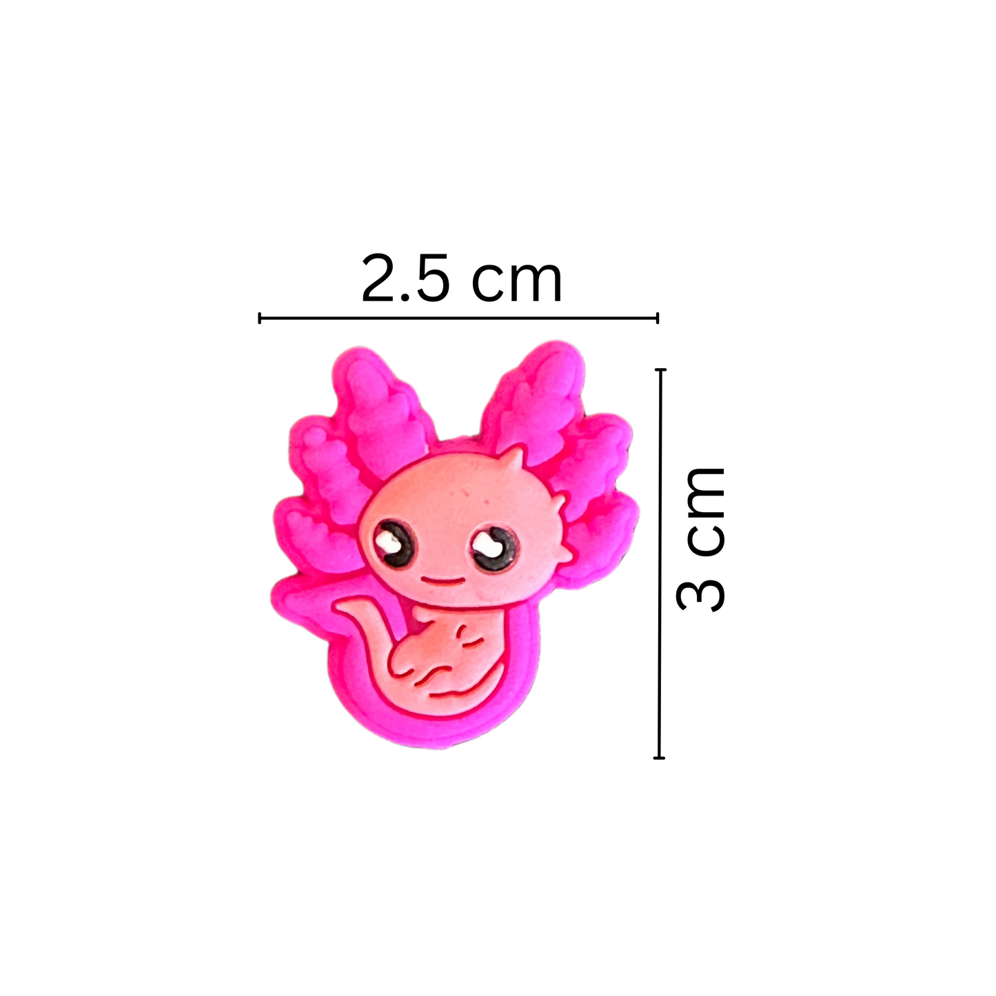 Pink Axolotl Focal Beads Silicone