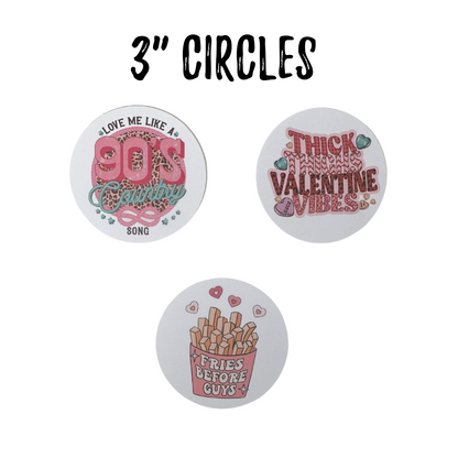 Valentine’s Day Round Cardstock Cut Out Circles | 12 pk mixed