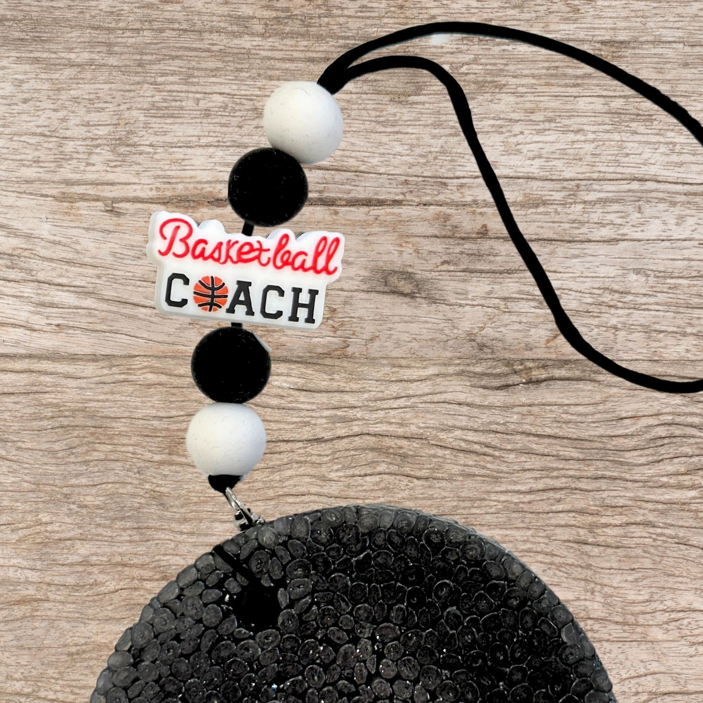 Coach Basketball Baseball Softball Football Sports Silicone Focal Beads 12pk