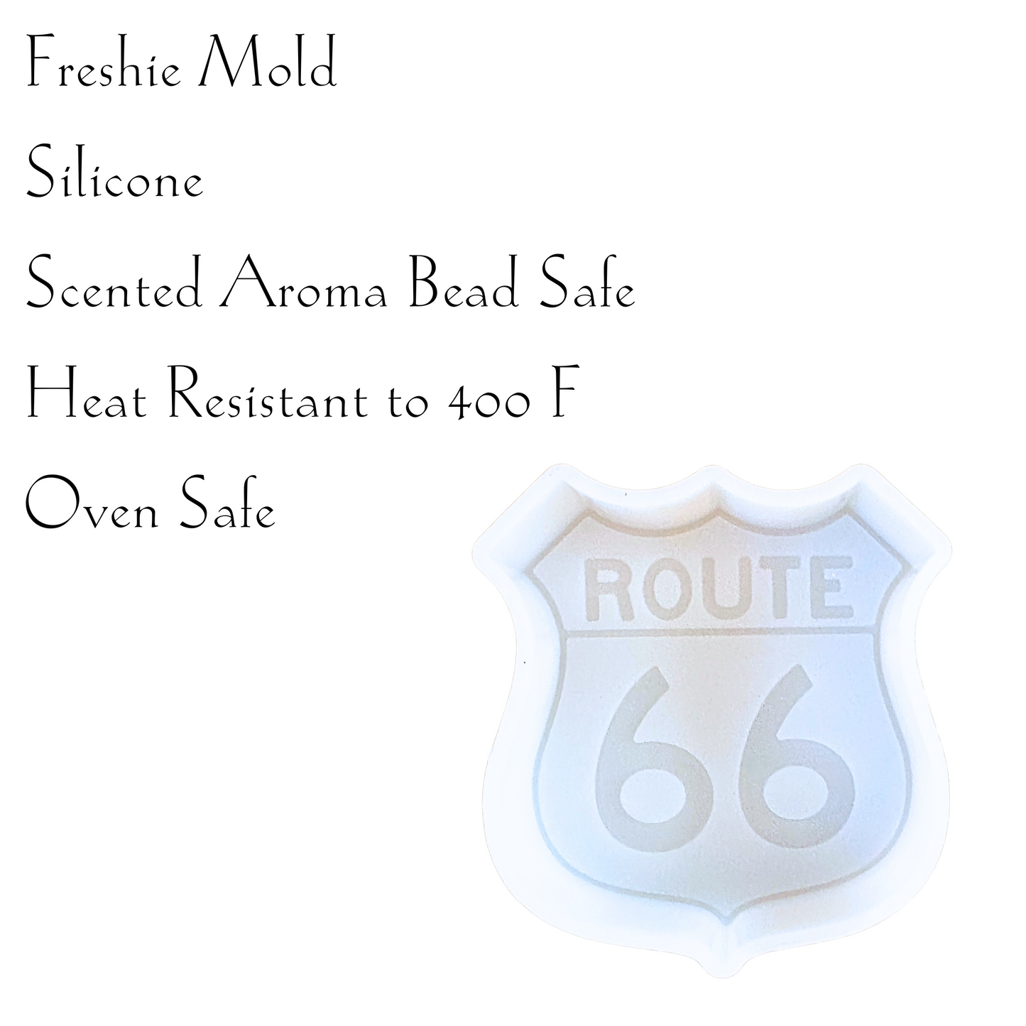 Route 66 Freshie Silicone Mold 3.75 x 3.5 x 0.8”