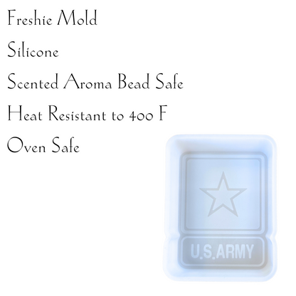 US Army Freshie Silicone Mold 4 x 3 x 0.8”